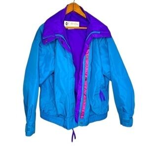 Vintage Columbia Bugaboo Jacket – 90s Women’s Large – Color block Coat